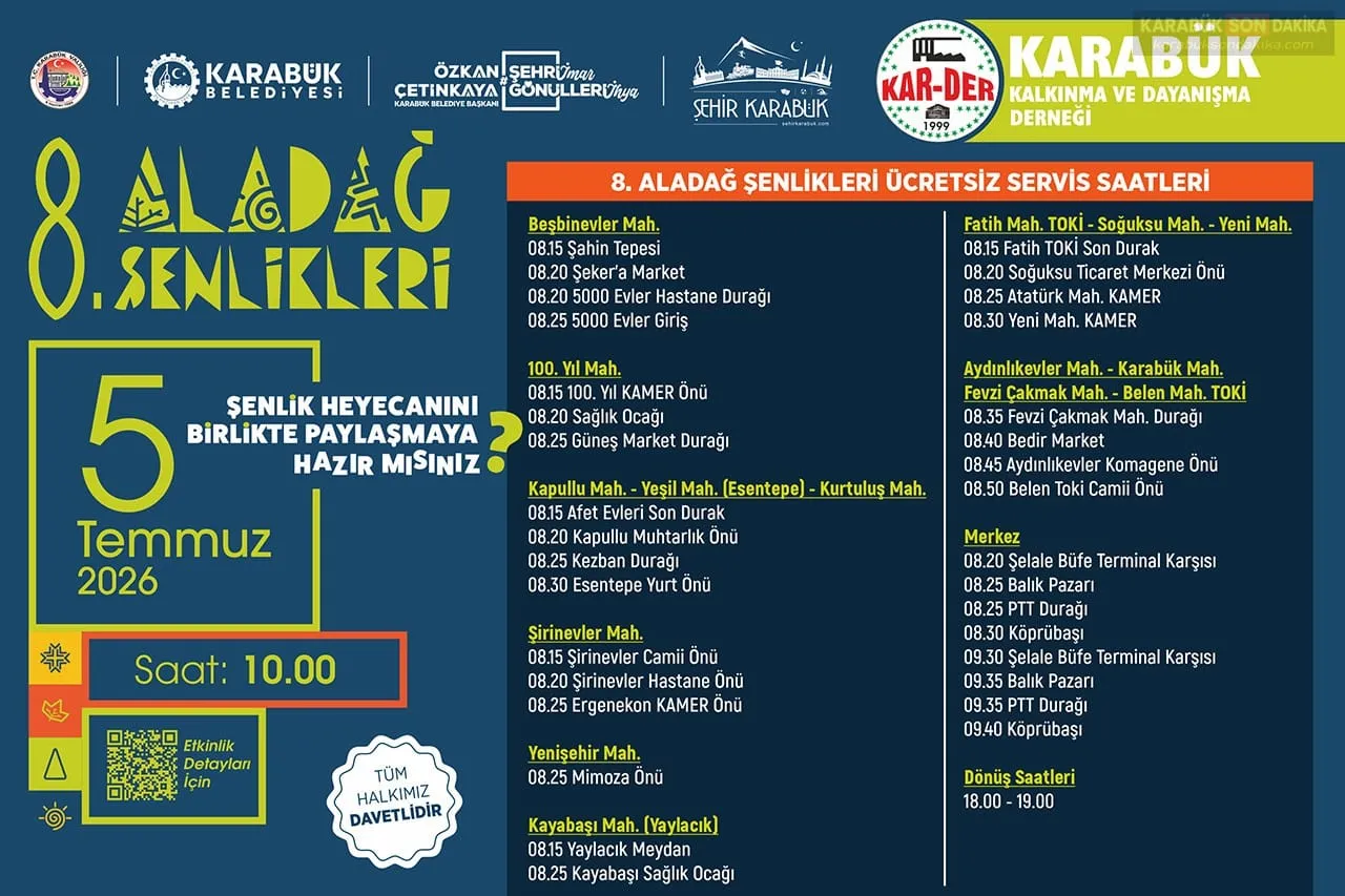 ALADAĞ ŞENLİKLERİ'NDE BÜYÜK BULUŞMA 5 TEMMUZ'DA
