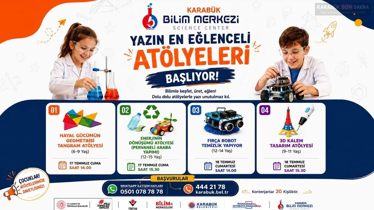 KARABÜK’TE ÇOCUKLAR İÇİN BİLİM DOLU YAZ BAŞLIYOR