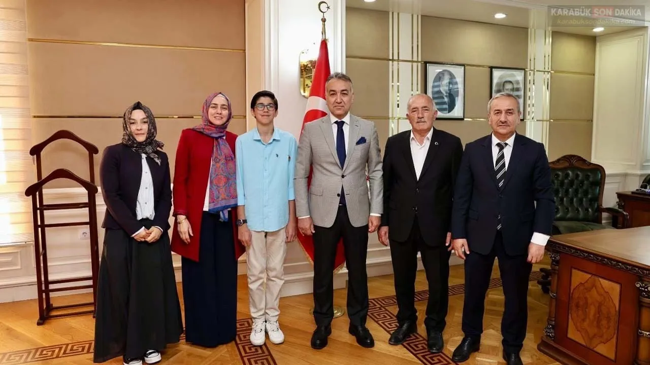 VALİ ÇAĞATAY, LGS ŞAMPİYONU HASAN NURİ ŞİMŞEK’İ AĞIRLADI